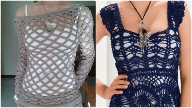 Blusas de Crochê: Peças Criativas e Charmosas Que Valem Cada Ponto!