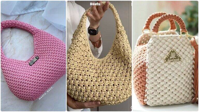 15 Bolsas de Crochê: Inspiração Para Você Criar Peças Exclusivas!