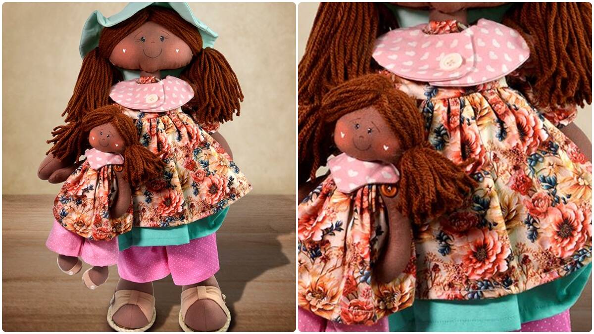 Boneca Bernadete em Patchwork: Una Decoração e Diversão!