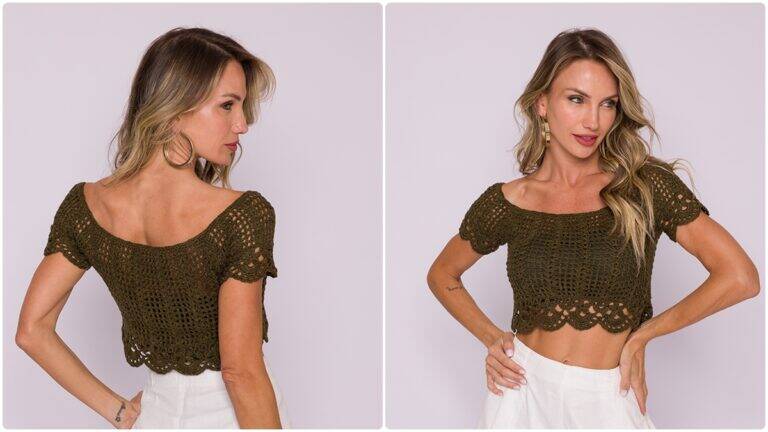 Cropped de Crochê Mari: Uma Peça Leve e Charmosa!