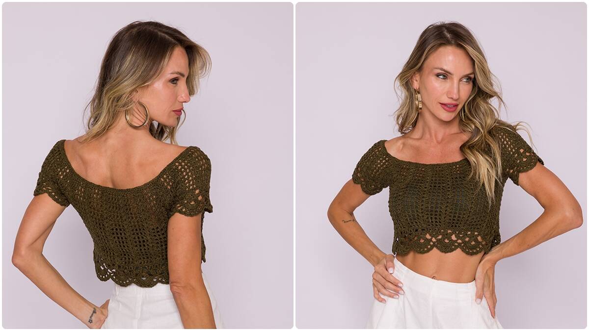 Cropped de Crochê Mari: Uma Peça Leve e Charmosa!
