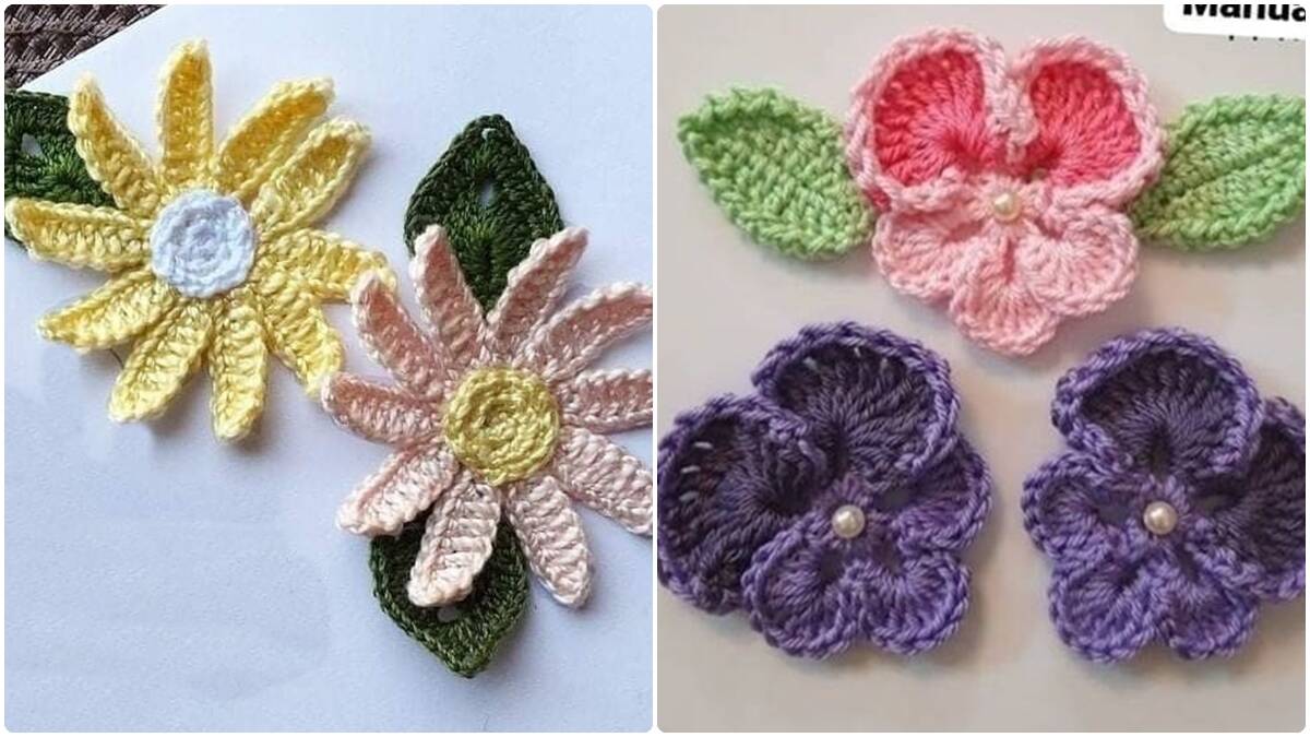 Flores de Crochê para Aplicação: Delicadeza que Dá Vida às Suas Peças!