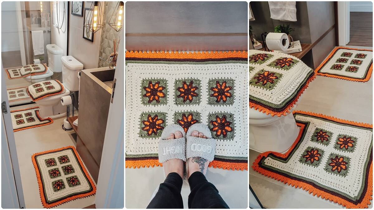 Jogo de Banheiro em Crochê Pop: Decoração Linda e Vibrante!