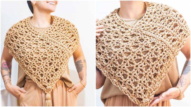 Pelerine de Crochê Avelã: Crie Uma Peça Elegante e Criativa!