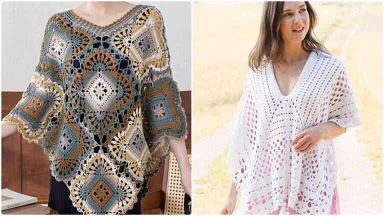 7 Ponchos de Crochê: Descubra Peças Encantadoras e Versáteis!