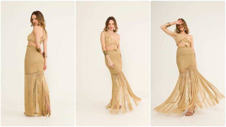 Saia de Crochê Angélica: Uma Peça Elegante com Guia!