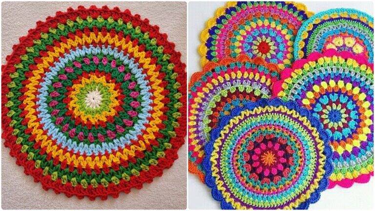 14 Sousplats de Crochê Colorido: Decore com Charme e Energia!
