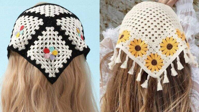 Bandana de Crochê: Acessório Estiloso, Versátil e Feito à Mão