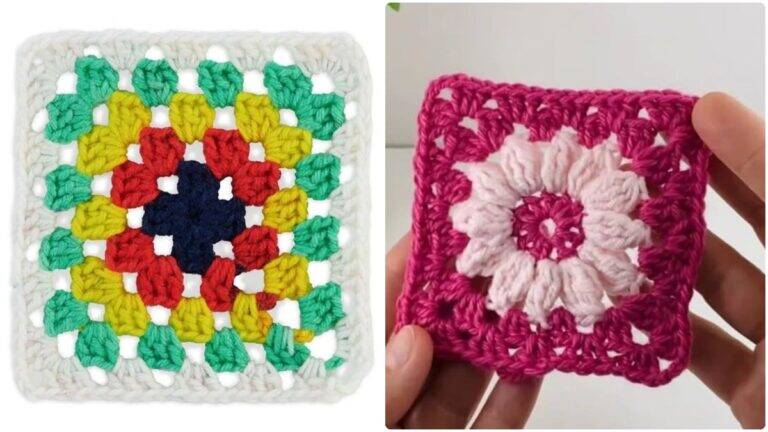 Squares de Crochê: Originalidade e Cores Lindas e Charmosas!