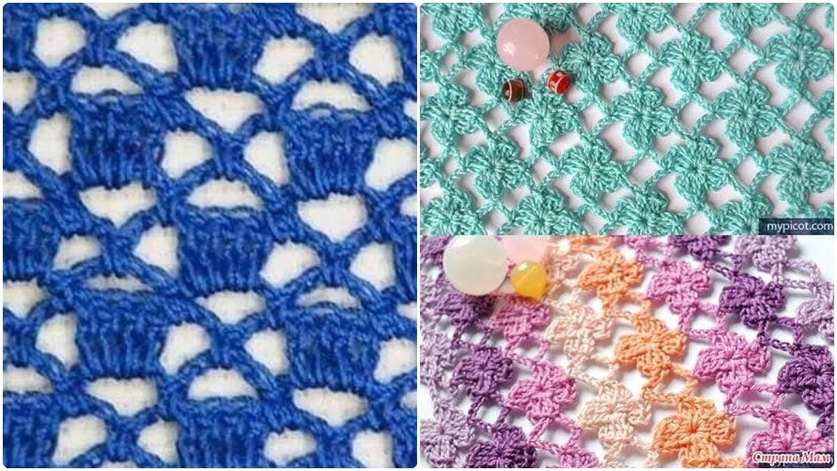 25 Amostras de Pontos de Crochê Lindos e Fáceis para Iniciantes