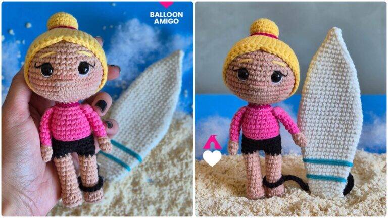 Amigurumi da Surfista: Combine Esporte com Crochê!