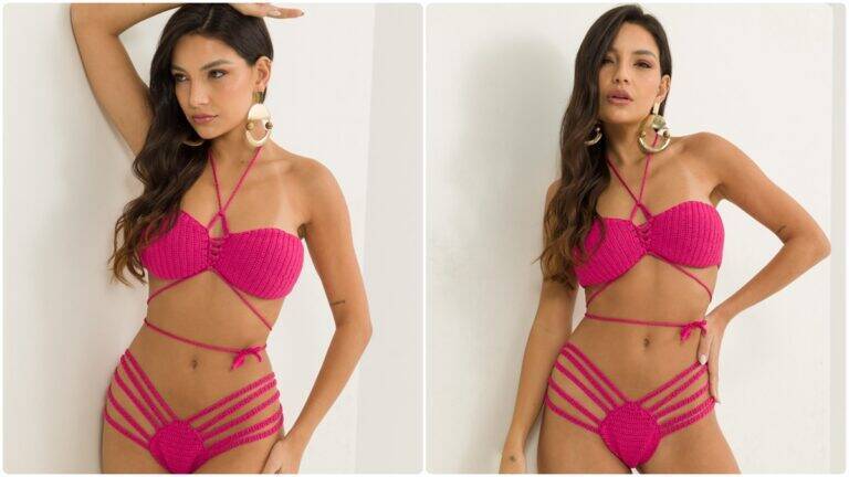 Biquíni de Crochê Cordas: Crie Essa Peça Linda e Atraente!