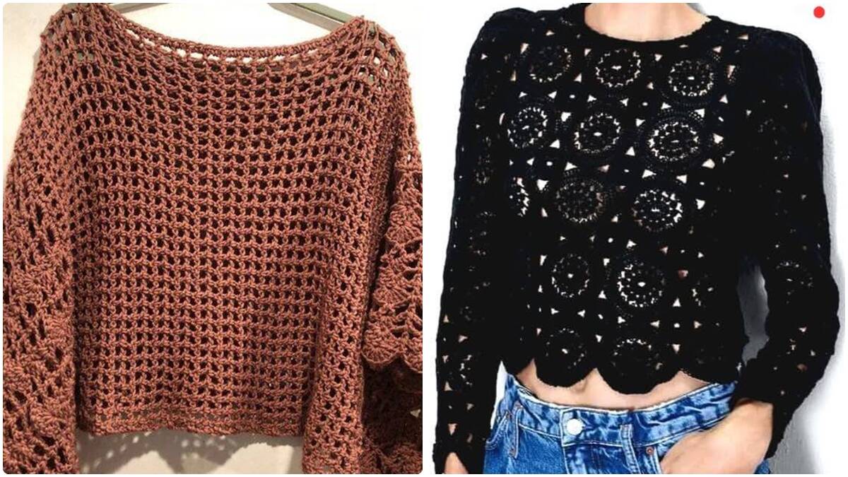 18 Lindas Blusas de Crochê com Gráficos que Vão te Encantar!