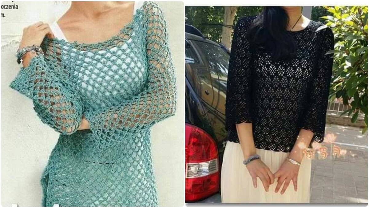 12 Blusas de Crochê Fácil de Fazer: Tutorial e Vídeo Aula com Gráficos Detalhados!