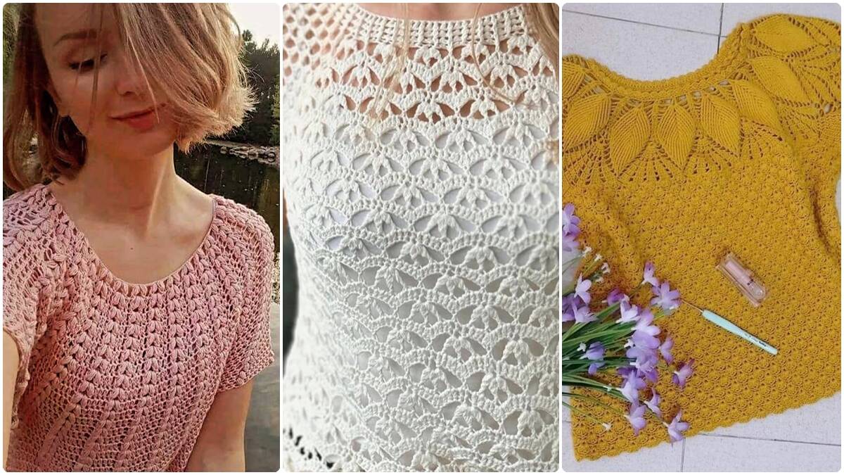 14 Blusas de Crochê com Padrões Lindos: Estilo e Criatividade!