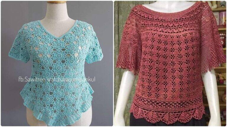 Blusas de Crochê com Padrões Lindíssimos: Crie com uma Vídeo Aula Fácil!