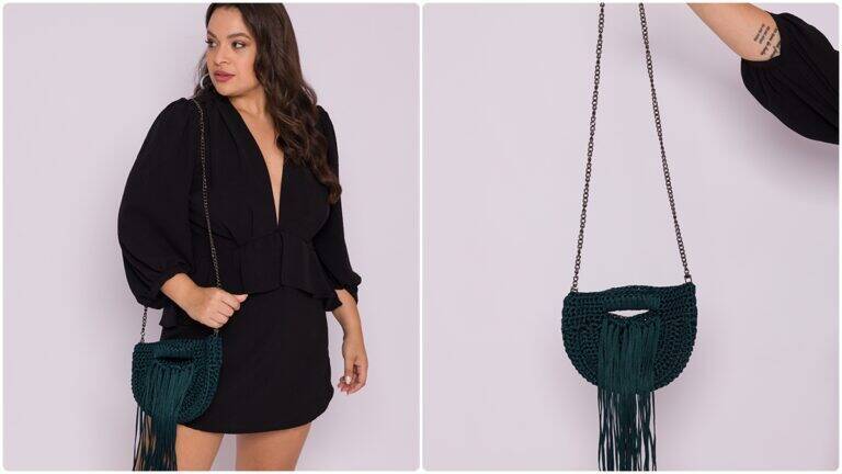 Bolsa de Crochê com Franjas Náutico: Uma Peça Elegante!