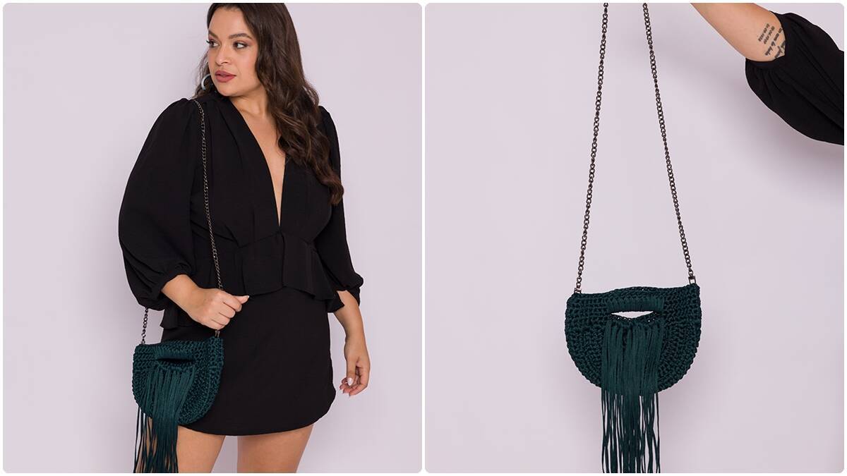 Bolsa de Crochê com Franjas Náutico: Uma Peça Elegante!