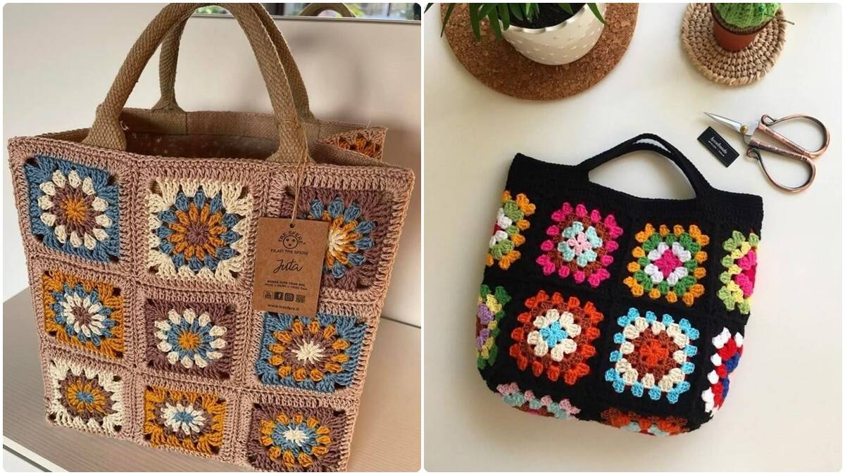 14 Bolsas de Crochê com Quadradinhos da Vovó que Vão te Encantar!