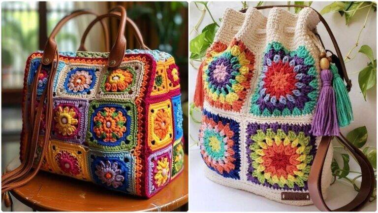 Bolsas de Crochê com Squares: O Acessório que Une Tradição e Tendência!
