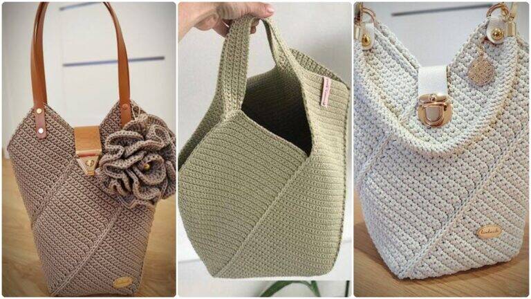Bolsas de Crochê Fácil com Ponto Alto: Charme e Praticidade em Suas Mãos!