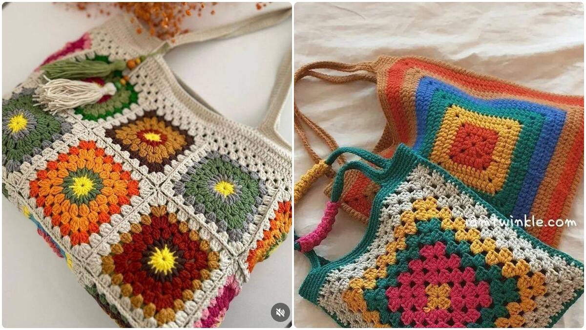 13 Bolsas de Crochê Fáceis com Quadradinhos: Criatividade e Estilo!