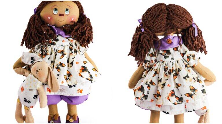 Boneca Bernadete e Seu Cachorro em Patchwork: Guia Completo!
