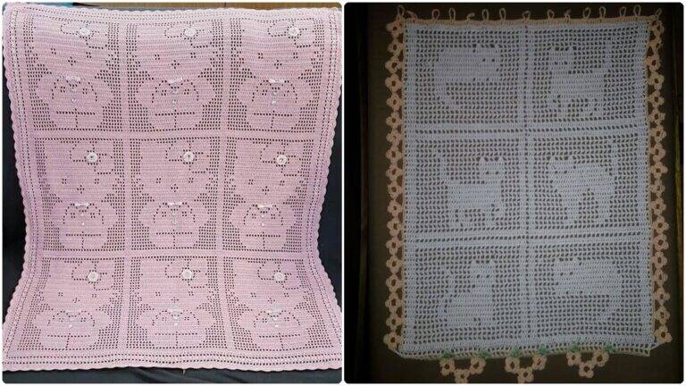 Crochê Filé com Gráficos: Transforme Linhas em Desenhos Encantadores!