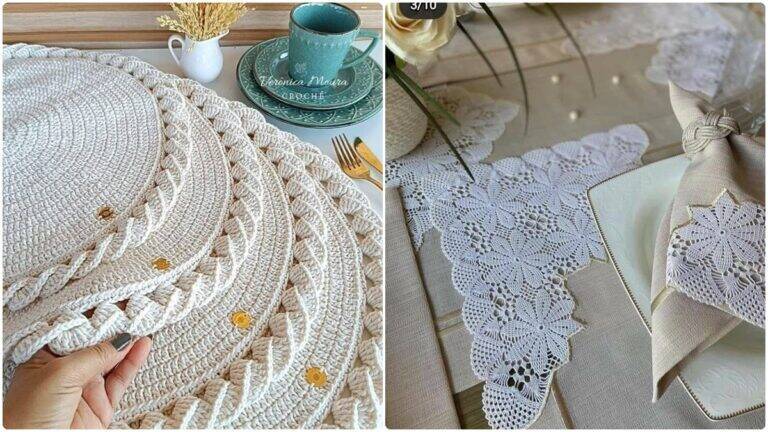 Crochê para Mesa Posta de Natal: Encante Seus Convidados!
