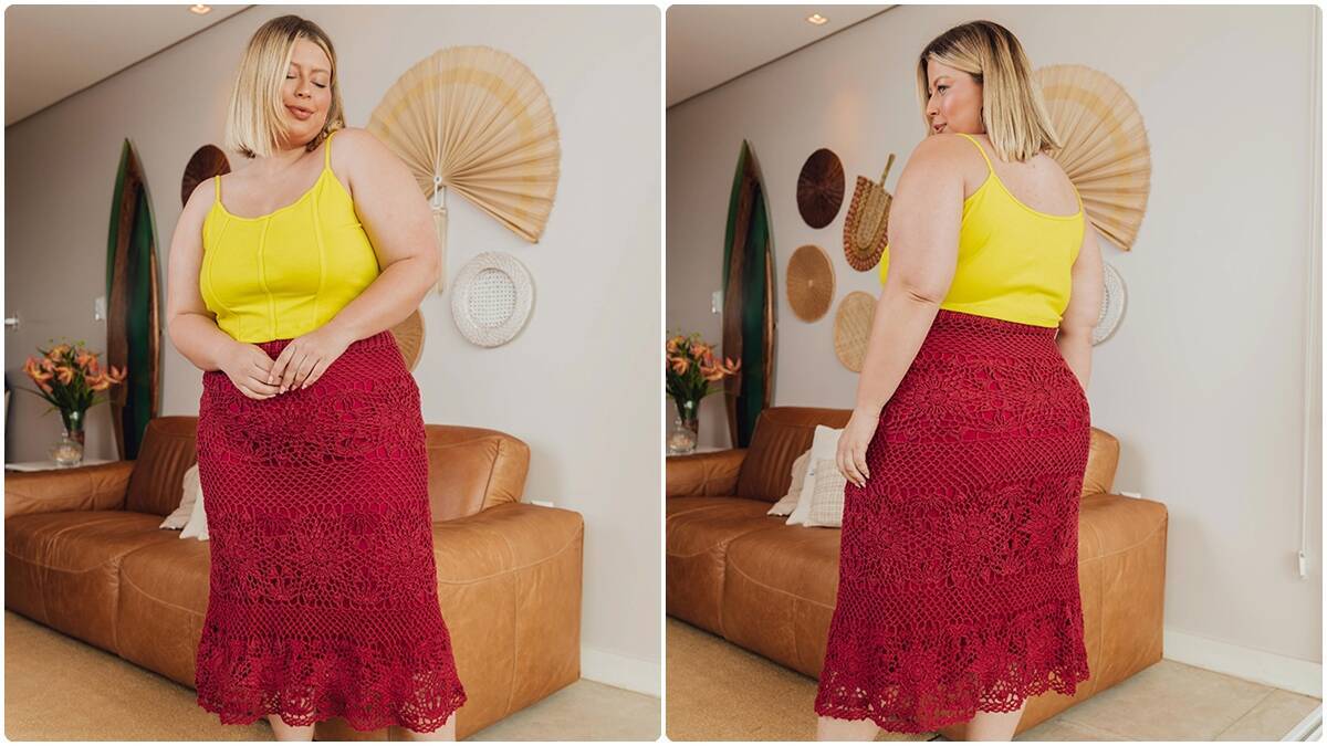 Saia de Crochê Longa Paixão: Crie Essa Peça Linda e Elegante!