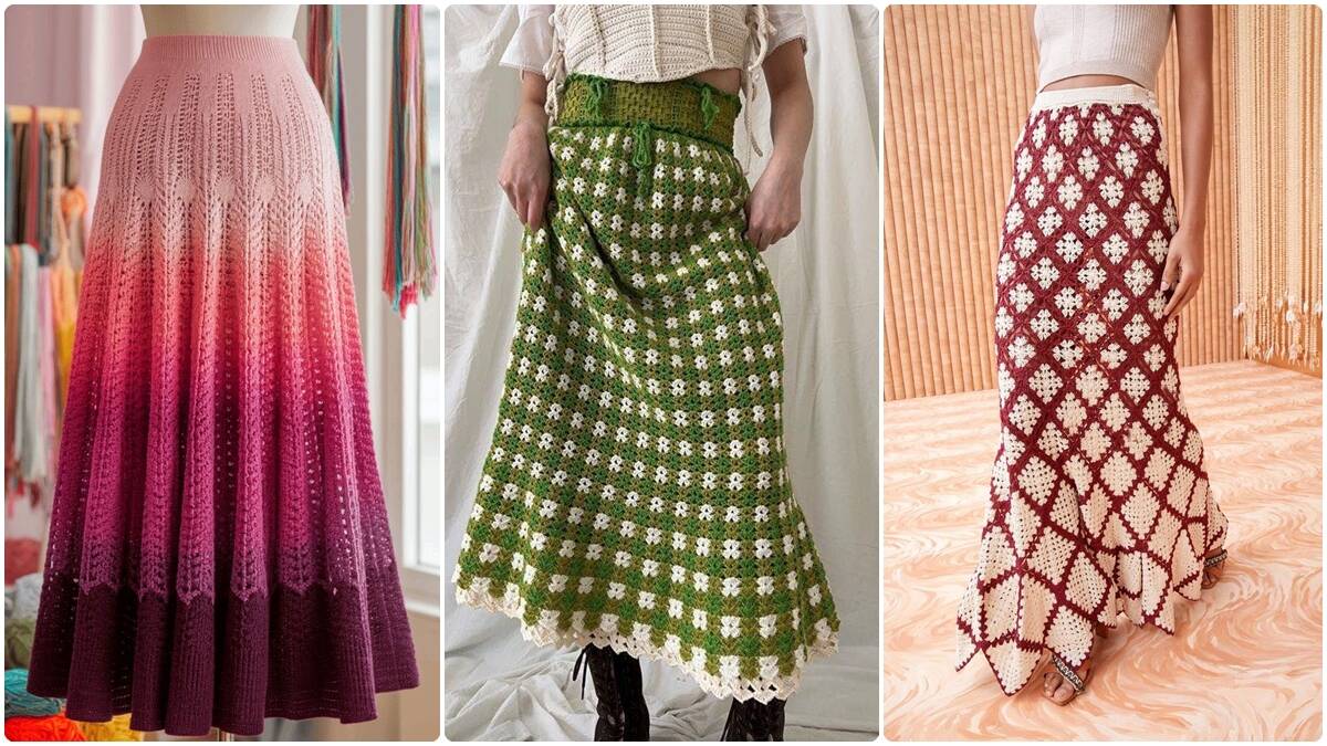 Saias de Crochê Elegantes com Gráficos: Tutoriais e Inspirações Modernas!