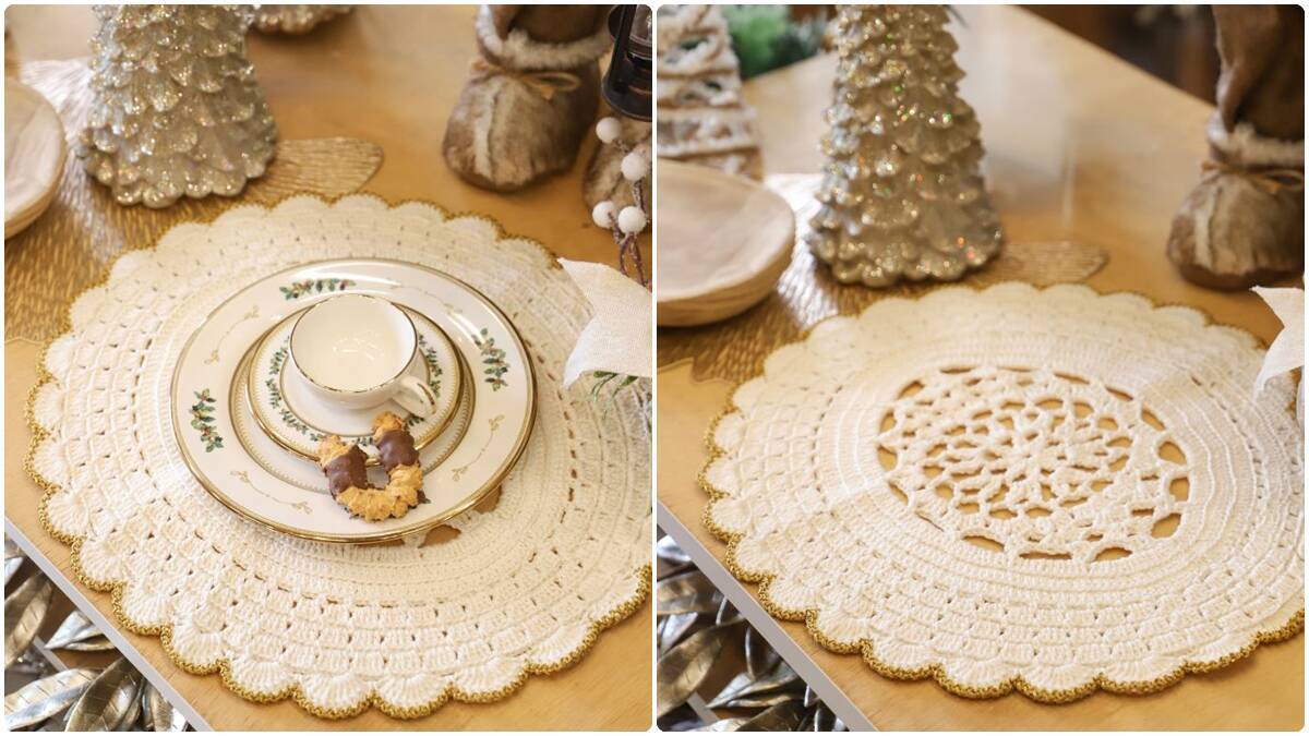 Sousplat de Crochê Oval Off-White: Elegância e Criatividade!