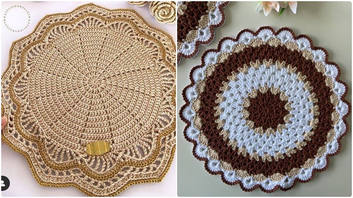 24 Sousplats de Crochê Elegante para Jantar: Gráficos Detalhados e Videoaula!
