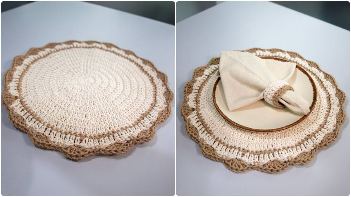 Sousplat de Crochê Safári: Uma Peça que Sofistica a Sua Mesa!