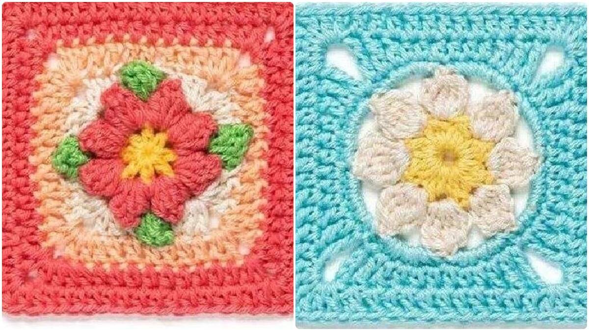 Squares de Crochê com Gráficos: Transforme Pontos em Arte!