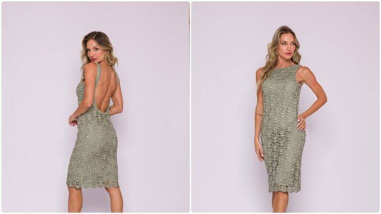 Vestido de Crochê Eucalipto: Crie Uma Peça Elegante que Brilha!
