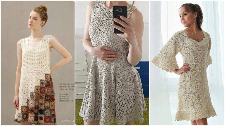 Esses lindos vestidos de crochê elegante vão sofisticar o seu estilo