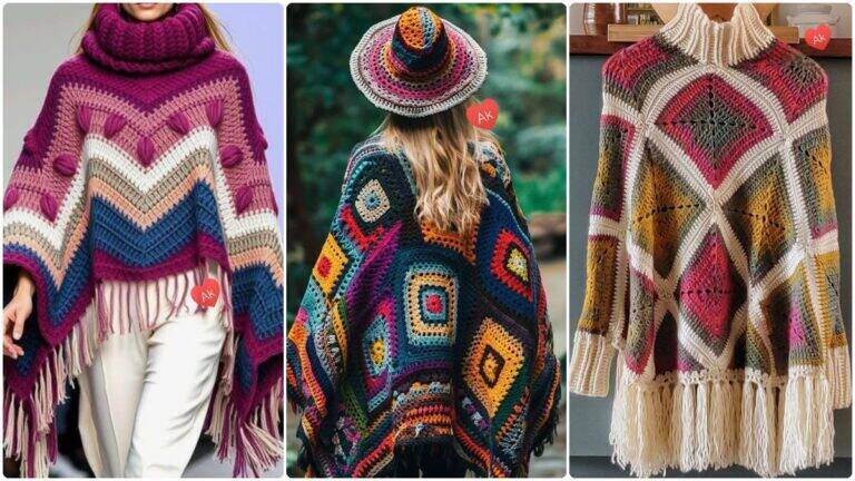 Ponchos de Crochê: Descubra Essas Peças Elegantes que Unem Conforto!