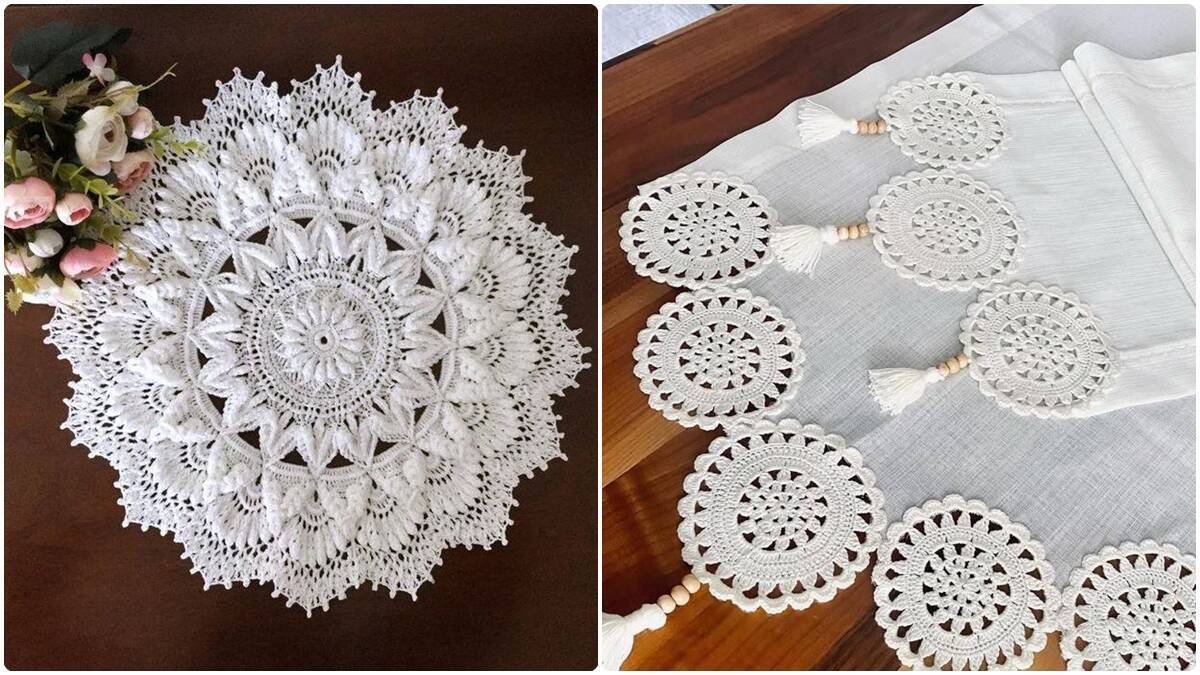 Crochê para Mesa Posta de Natal: Elegância e Charme!