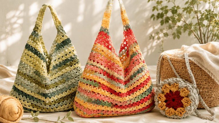 Bolsas de Crochê Modernas: 3 Modelos Lindos para Inspirar Seu Próximo Projeto