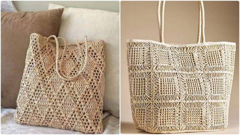12 bolsas de crochê de luxo para inspirar suas produções e vídeo aula de brinde!