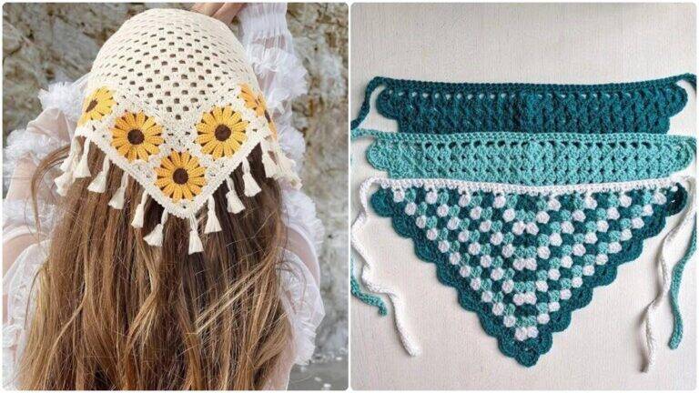 Bandanas de Crochê com Gráficos: Charme e Estilo no Dia a Dia!