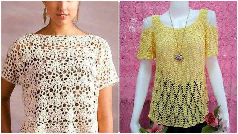 Calor chegando, pede uma peça de roupa fresca; aqui vão ideias de blusas de crochê