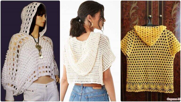 Transforme Seu Guarda-Roupa com Blusas de Crochê com Capuz!