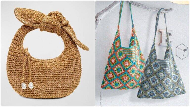 13 Bolsas de Crochê Únicas e Estilosas com Gráficos Detalhados para Você se Criar!