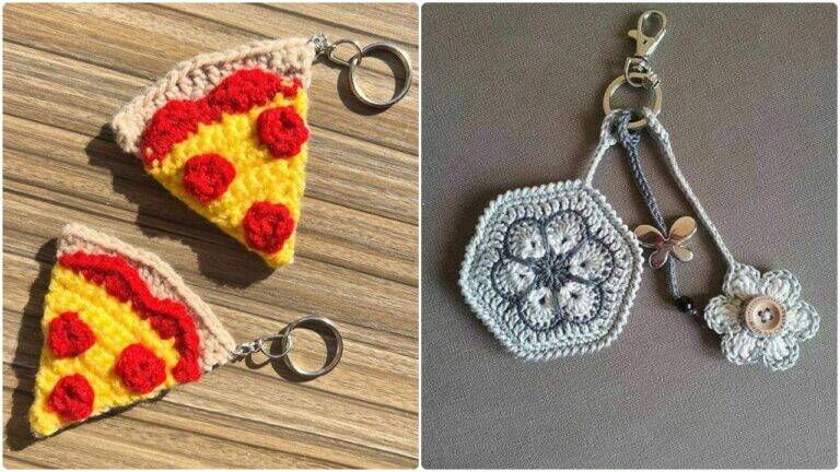 Chaveiros de crochê criativos para presentear ou vender!