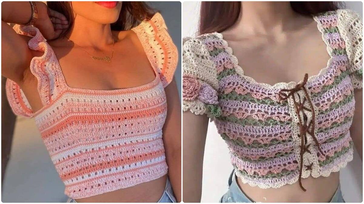 15 Inspirações de Croppeds de Crochê Charmosos: Modelos que Você Vai Adorar!