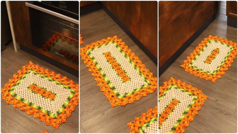 Jogo de Cozinha em Crochê Calêndula: Guia Com Gráficos!
