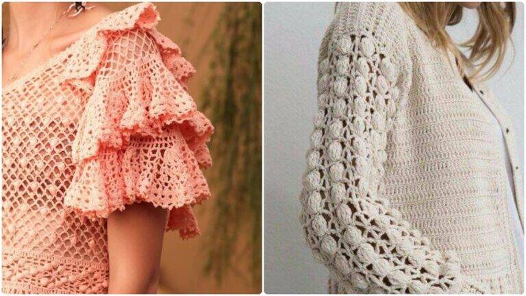 Veja 20 Mangas de Crochê: Se Inspire e Crie Blusas Únicas e Criativas!