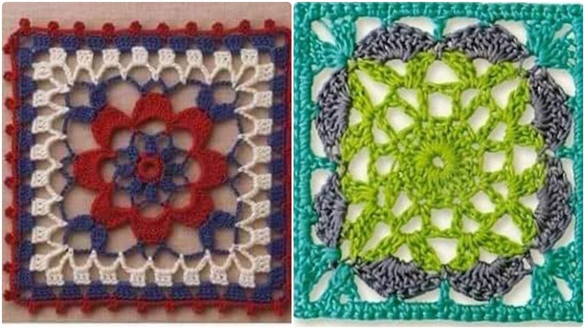 23 Squares de Crochê com Gráficos: Quadrados que Transformam com Criatividade!